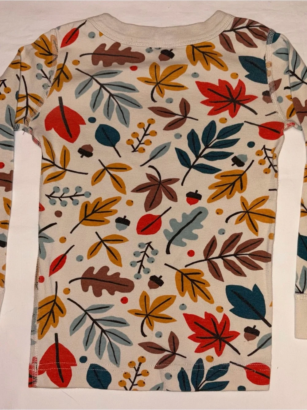 Hanna Andersson Hanna Jams autumn leaves pajamas sz 4 EUC